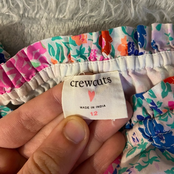 Crewcuts Girl’s Floral Puff Sleeve Smocked Waist Dress Size 12 - Picture 2 of 4